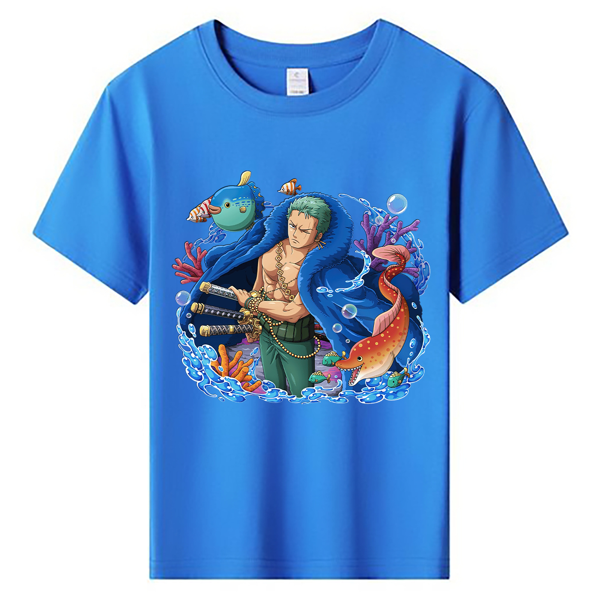 ワンピース ロロノア・ゾロ ONE PIECE Roronoa Zoro 綿100％キッズTシャツ（フロントプリント）
